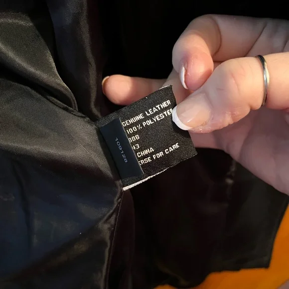 Vintage Butter Jones New York Women’s 100% Black Leather Lined Moto Jacket Large - Picture 6 of 16